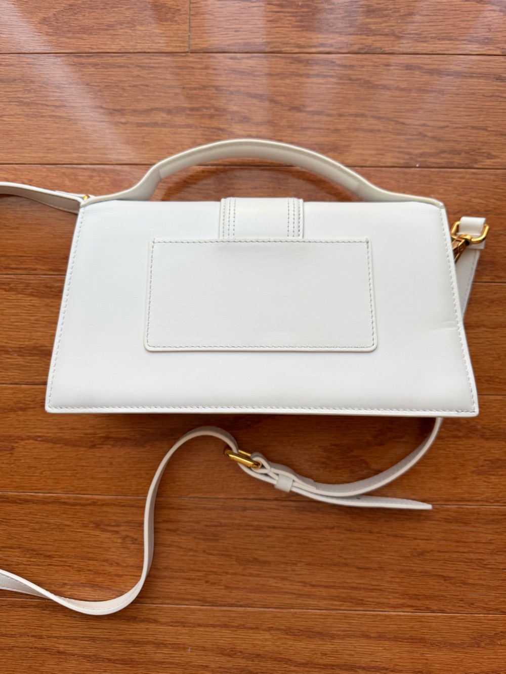 Jacquemus Le Grand Bambino Leather Top-Handle Bag White - Picture 3 of 17
